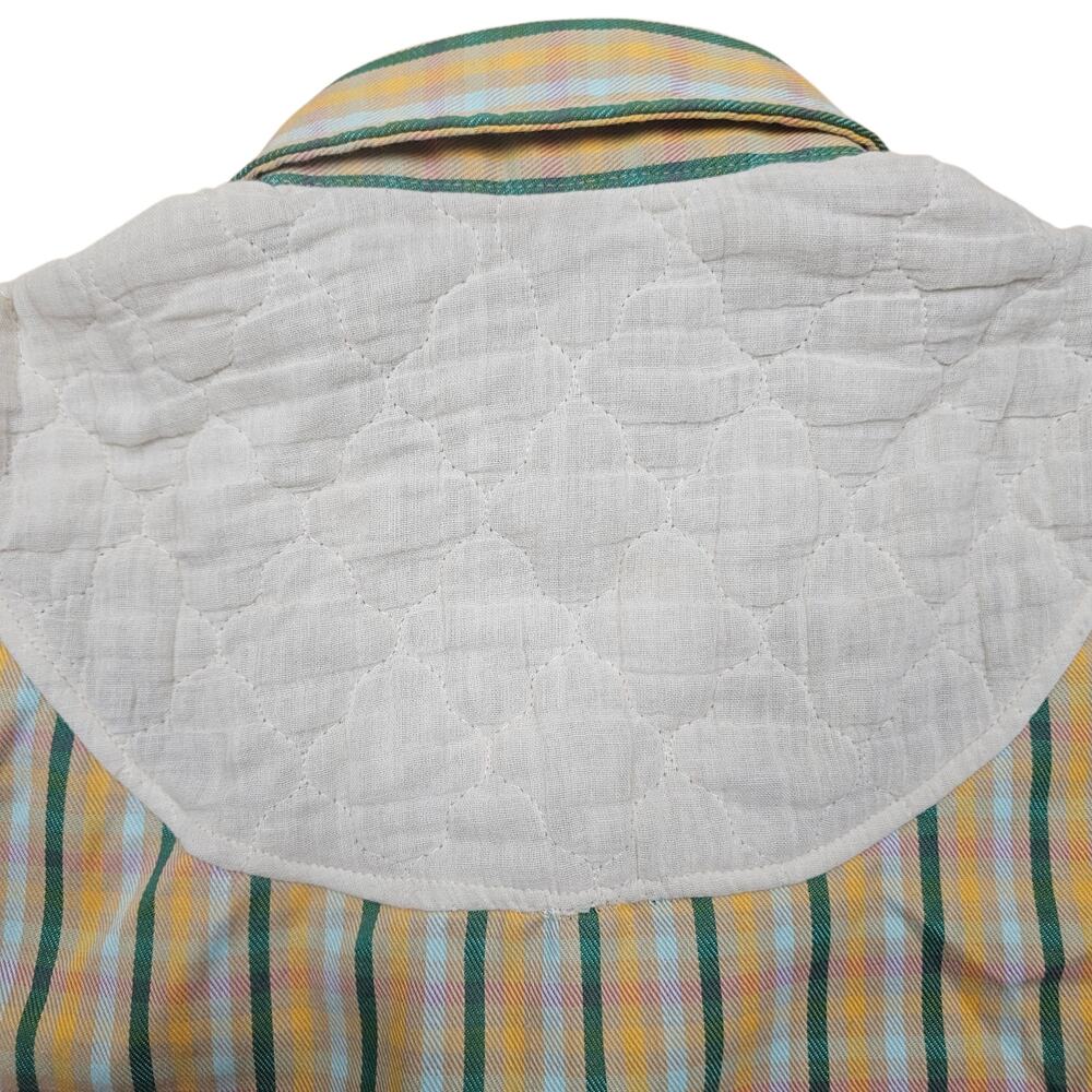 Western Quilt Yoke Plaid Shirt Men’s M VTG 70's Ranch wear Boho Frontier Prairie - Picture 8 of 9